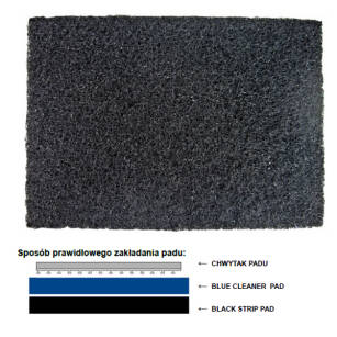 BLACK STRIP PAD 20”/ 50 cm