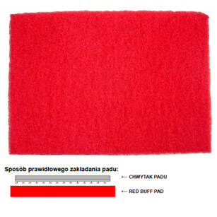 RED BUFF PAD 20”/ 50 cm