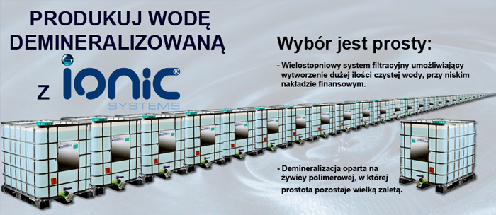 IONIC systemy do mycia wodą zdemineralizowaną